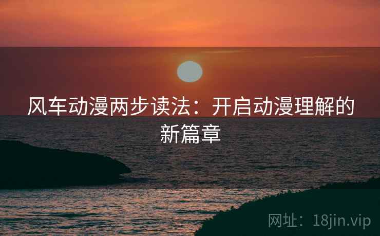 风车动漫两步读法：开启动漫理解的新篇章