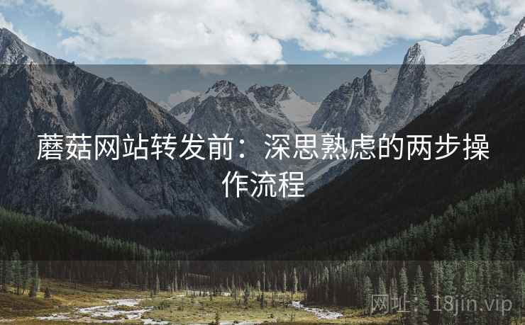 蘑菇网站转发前：深思熟虑的两步操作流程